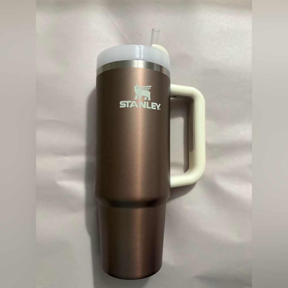 Stanley 30 Oz. Rose Gold and Cream Travel Tumbler